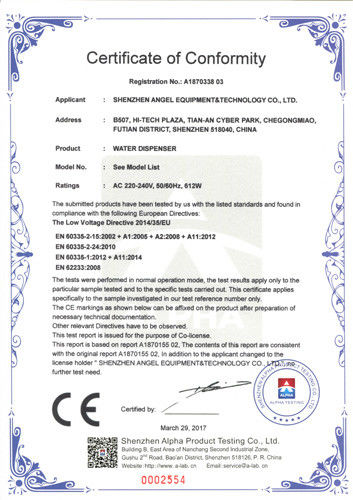 Chiny Shenzhen Angel Equipment &amp; Technology Co., Ltd. Certyfikaty